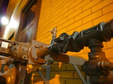 Natural Gas in our boiler to heat water from the 60º to 120º to get steam